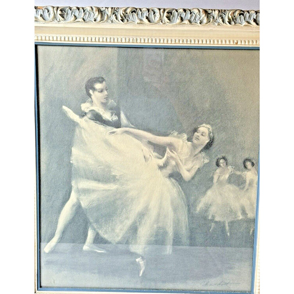 2 Vintage Ballet Painting - Raymond Charlot 22.5 x 20.5 - Picture 4 of 6